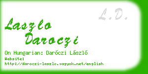 laszlo daroczi business card