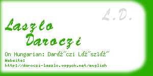 laszlo daroczi business card